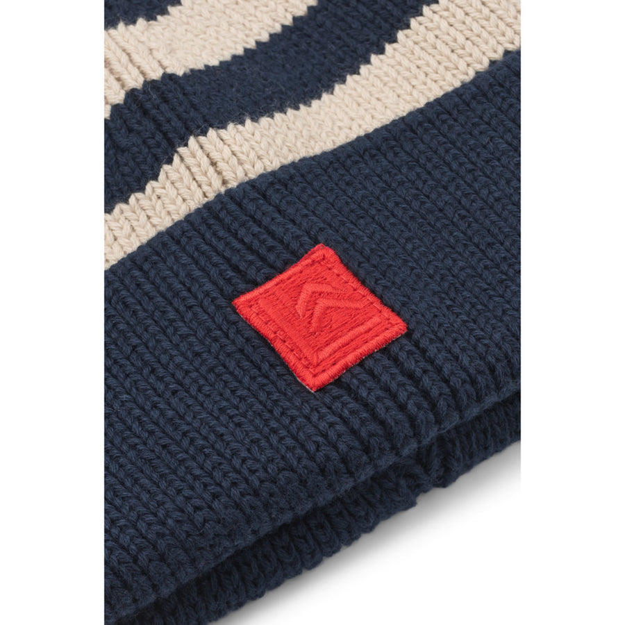 Liewood Ezra Beanie Classic Navy / Sandy Stripe LW20106
