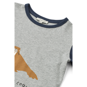 Liewood Apia Placement Longsleeve T-Shirt Walrus / Grey Melange / Classic Navy