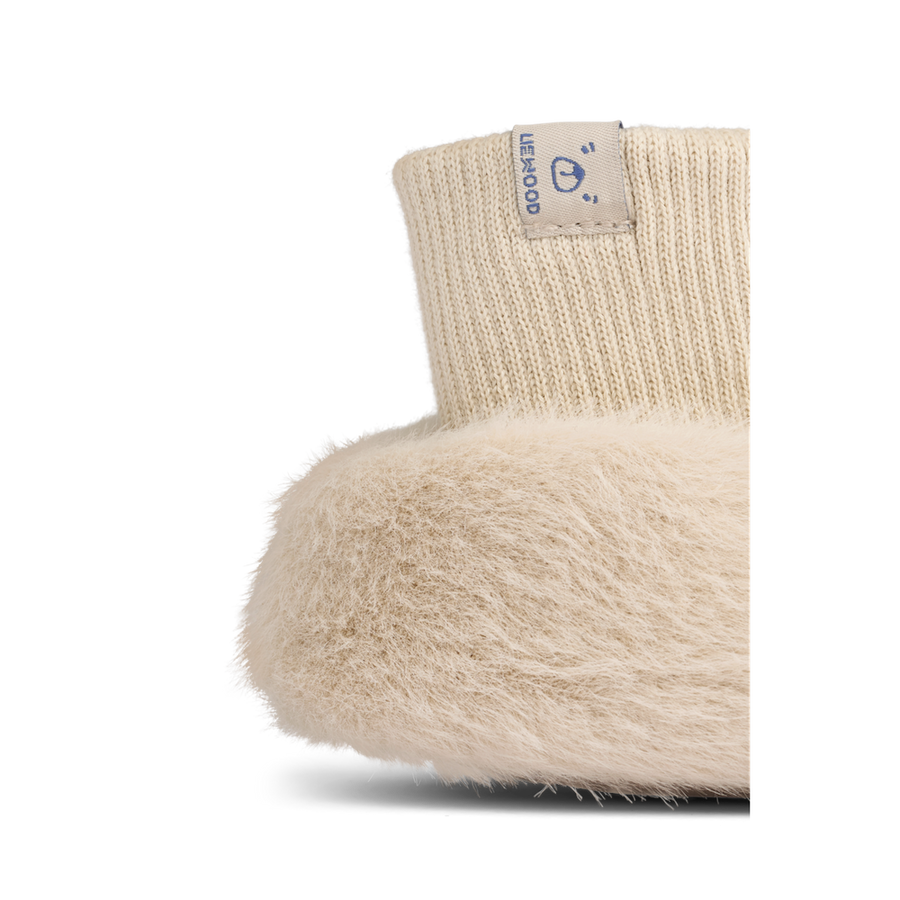 Liewood Beth Rabbit Plush Slippers Mist