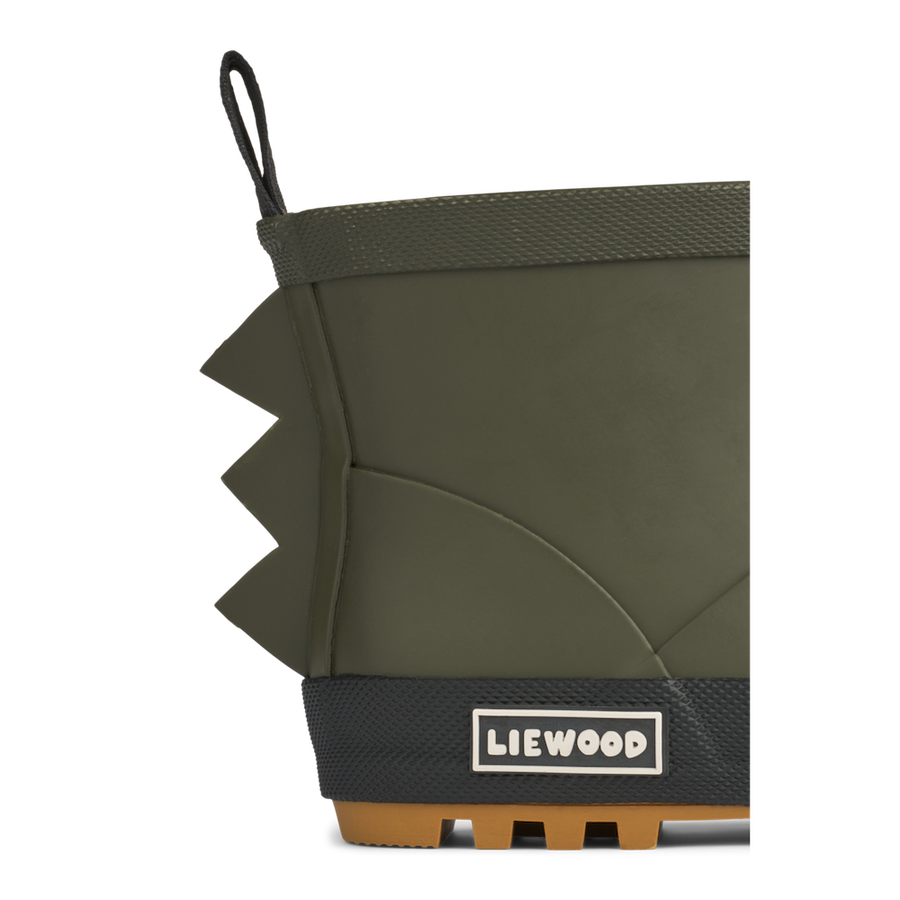 Liewood Jesse Dino Thermo Rainboot Army Brown