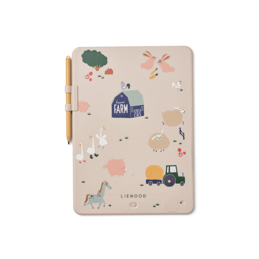 Liewood Zora Magic Drawing Board 10 Inches Farmlife / Sandy LW20820