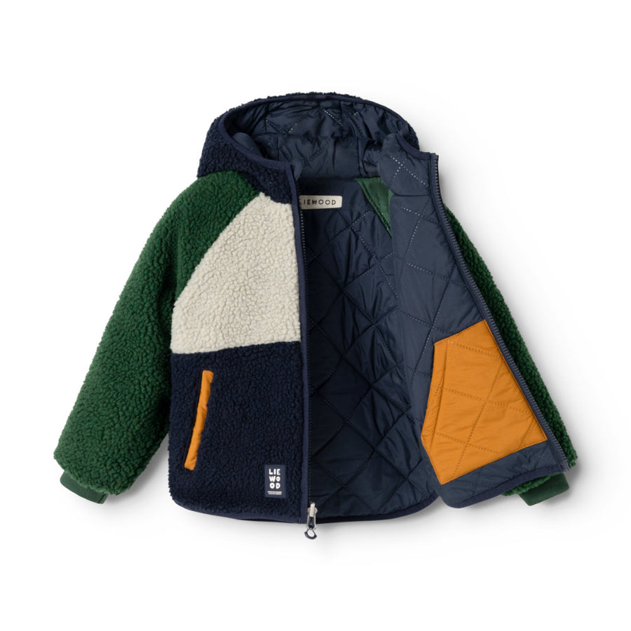 Liewood Jackson Reversible Jacket Garden Green Multi Mix LW21040