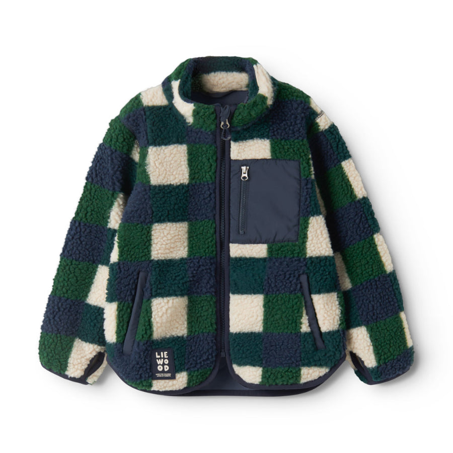Liewood Nolan Pile Jacket Mega Check / Bright Garden LW21048