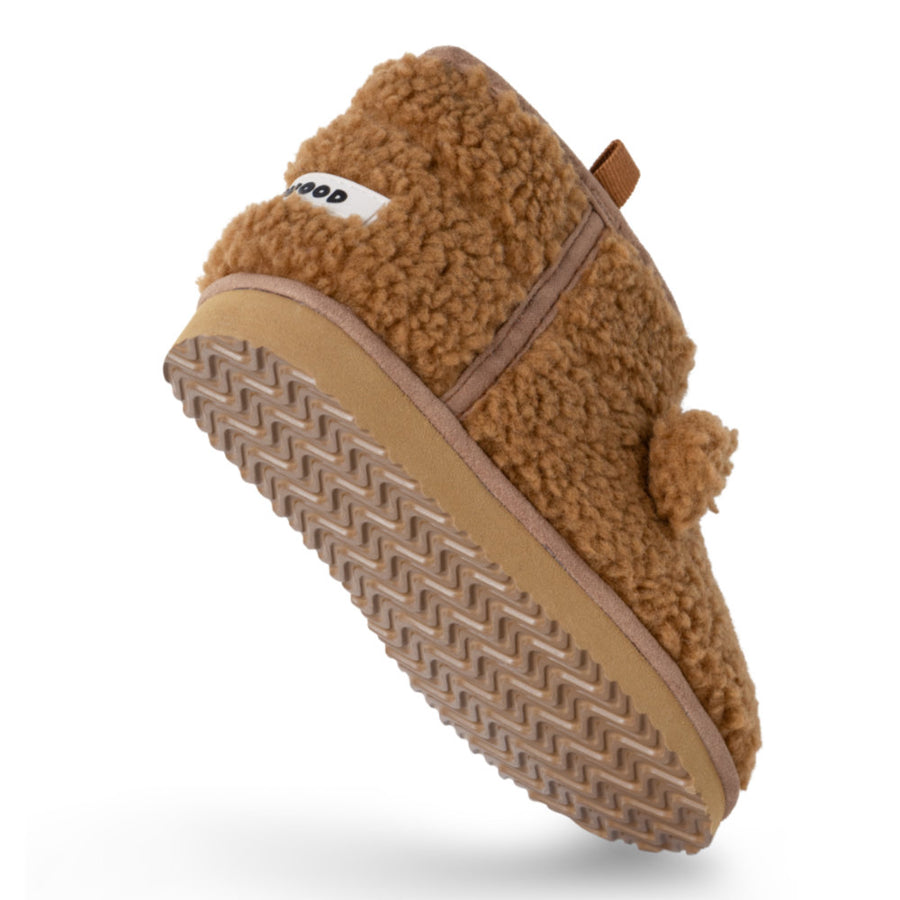 Liewood Alban Bear Pile Boot Slipper Golden Caramel LW21433
