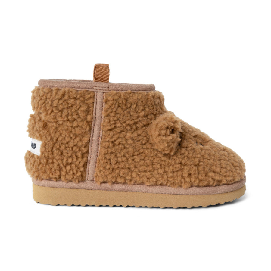 Liewood Alban Bear Pile Boot Slipper Golden Caramel LW21433