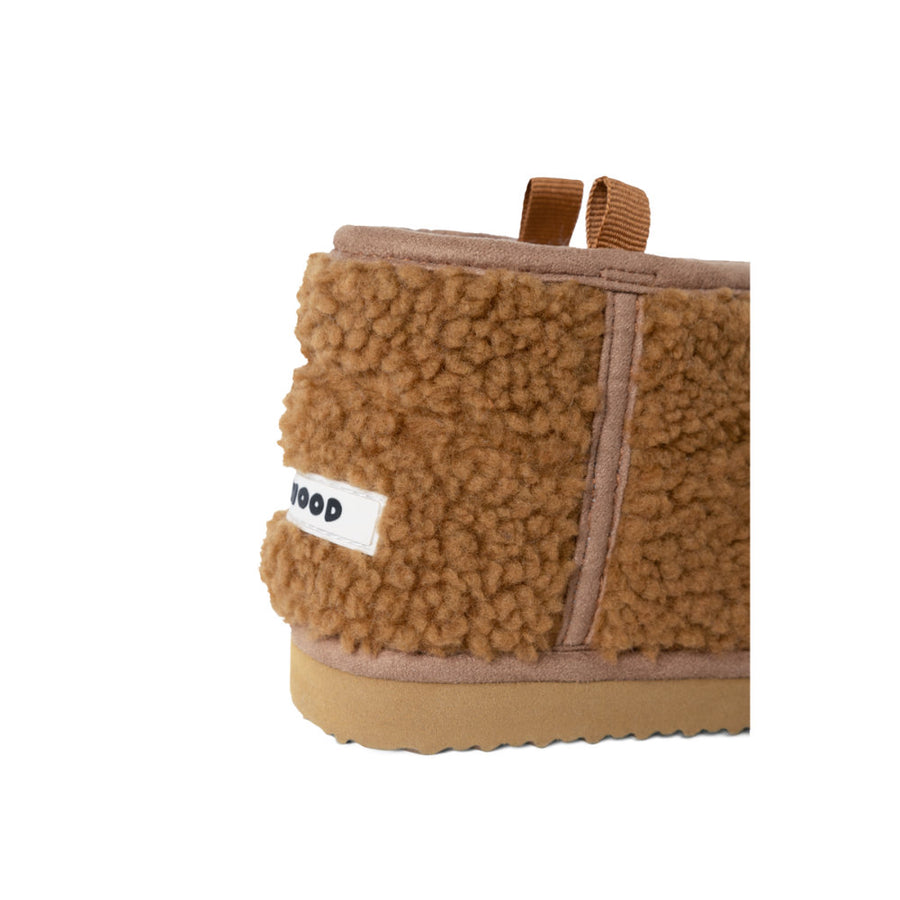 Liewood Alban Bear Pile Boot Slipper Golden Caramel LW21433