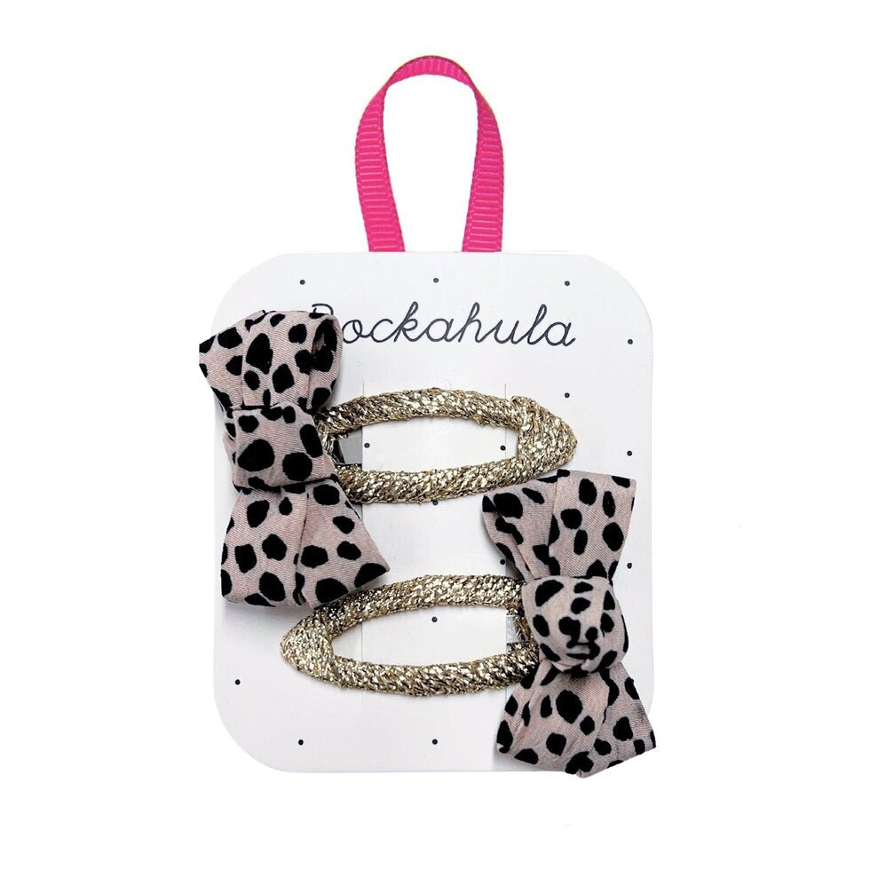 Rockahula Leopard Love Twisty Bow Clips - H2068L