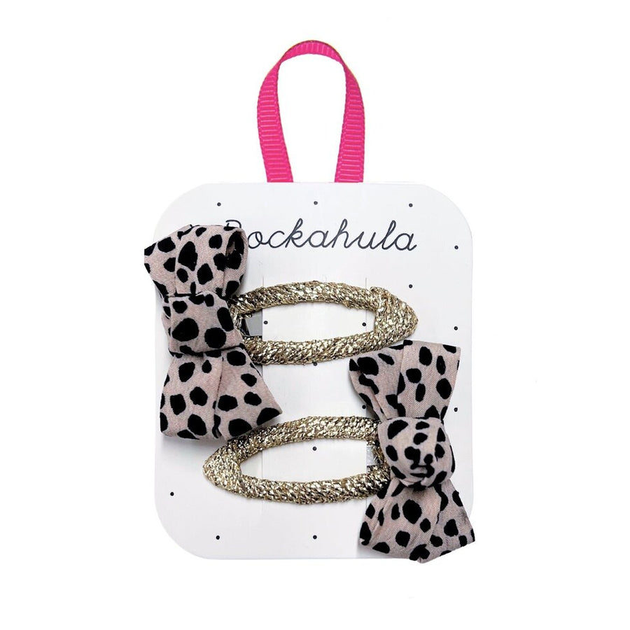 Rockahula Leopard Love Twisty Bow Clips - H2068L