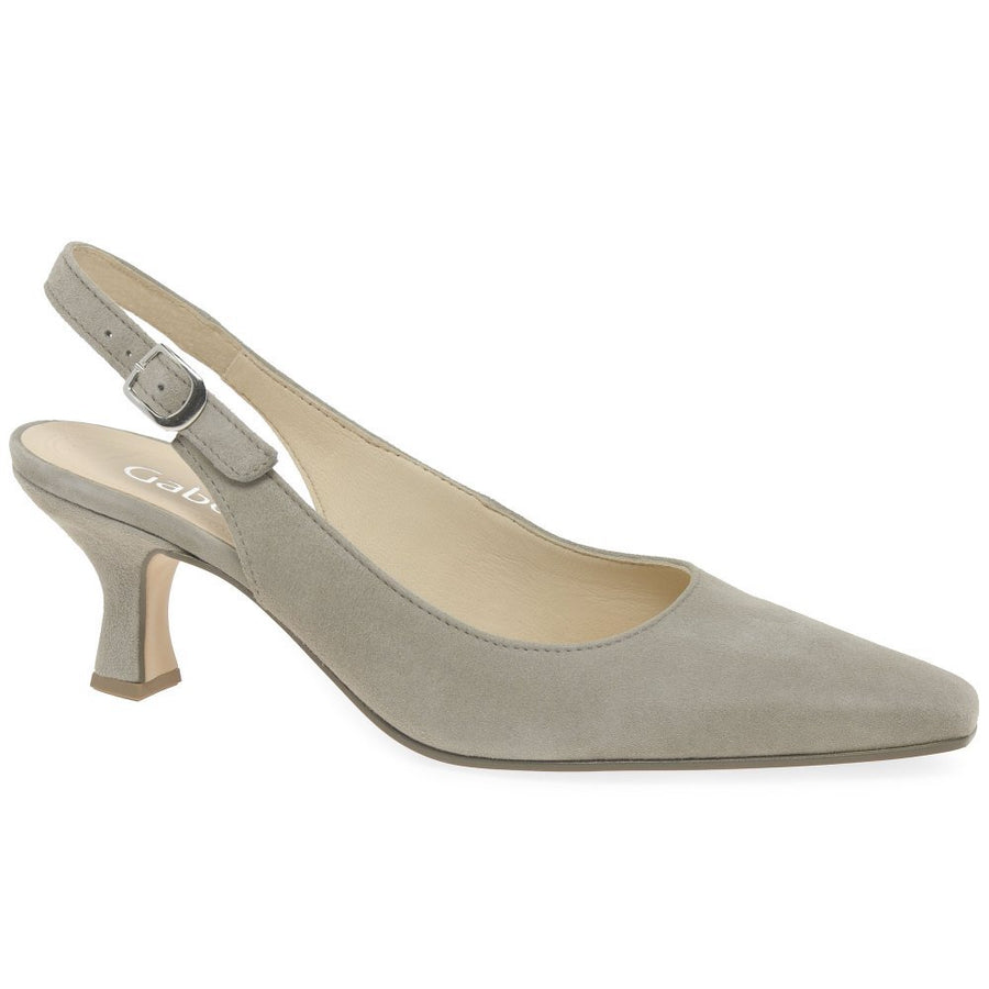 Gabor Lindy 61.510.12 Visone Suede Court Shoes