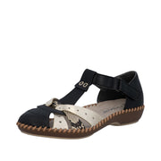 Rieker M1655-00 Black Wide Fit Sandals