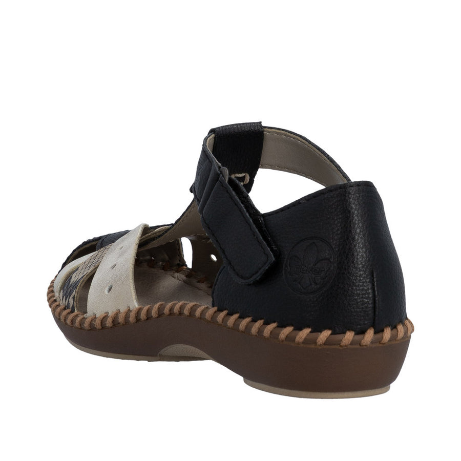 Rieker M1655-00 Black Wide Fit Sandals