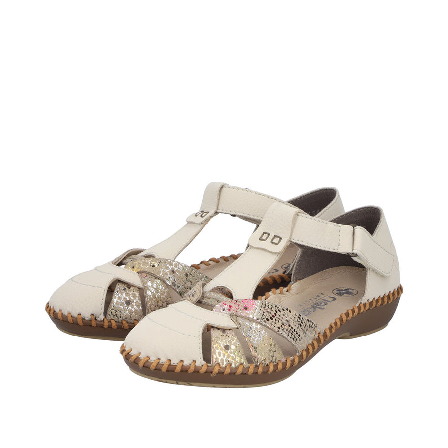 Rieker M1655-62 Beige Wide Fit Sandals