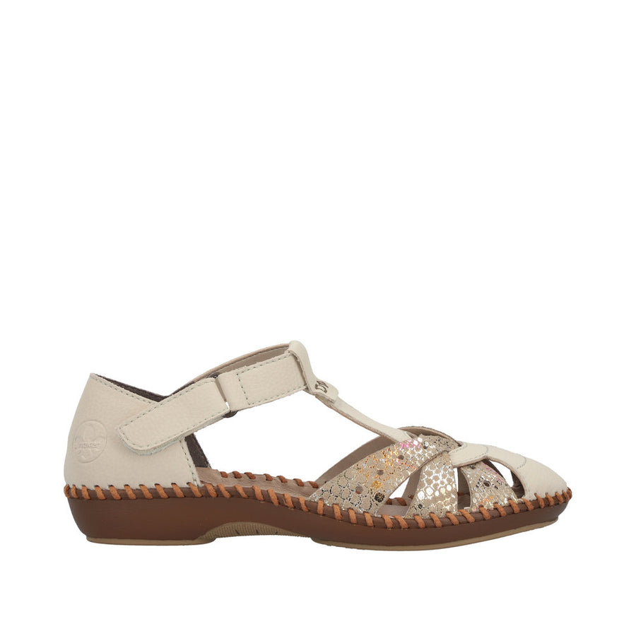 Rieker M1655-62 Beige Wide Fit Sandals