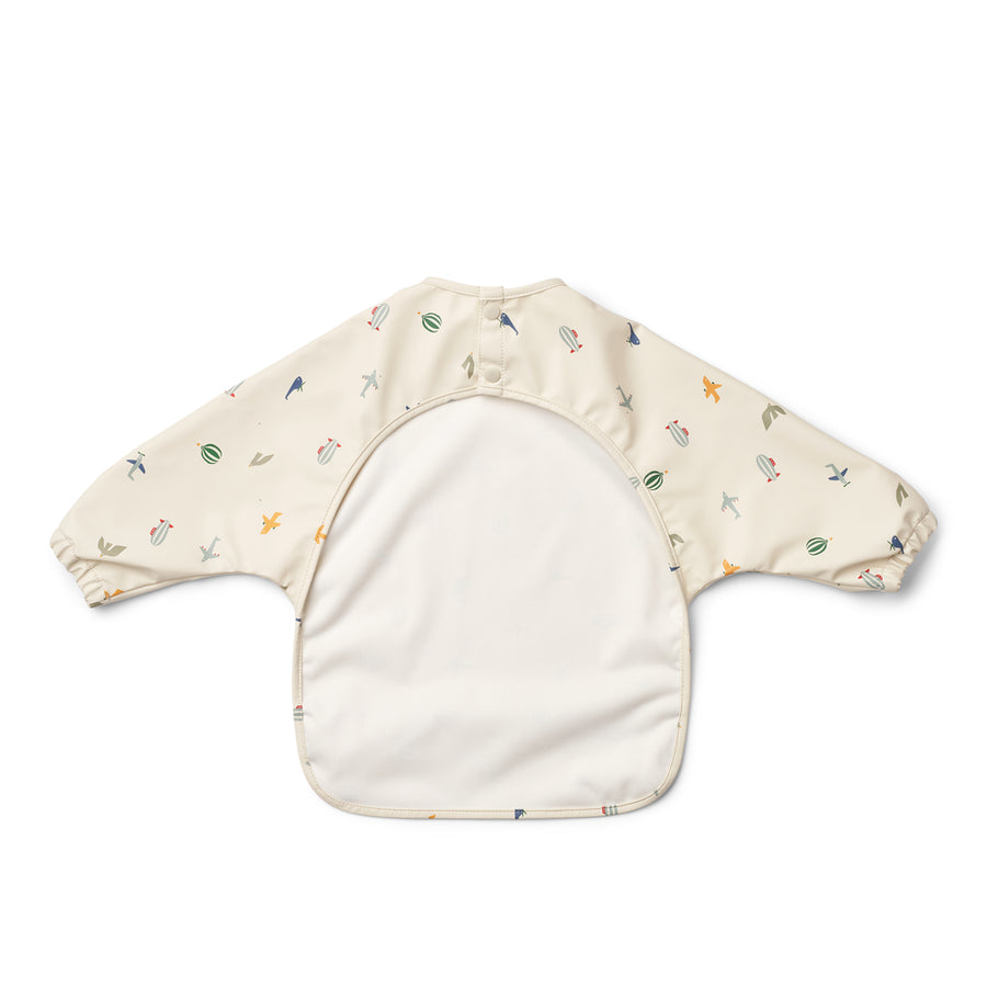 Liewood Merle Printed Cape Bib Aviator / Ecru LW20010