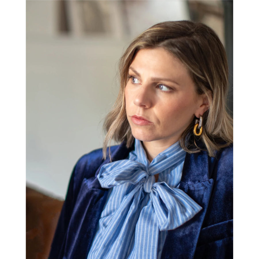 Chalk Michelle Shirt - Stripe Blue