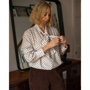 Chalk Michelle Shirt - Spot Tobacco
