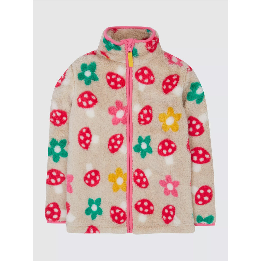 Frugi Zipped Ted Fleece Jacket - Mushroom Field