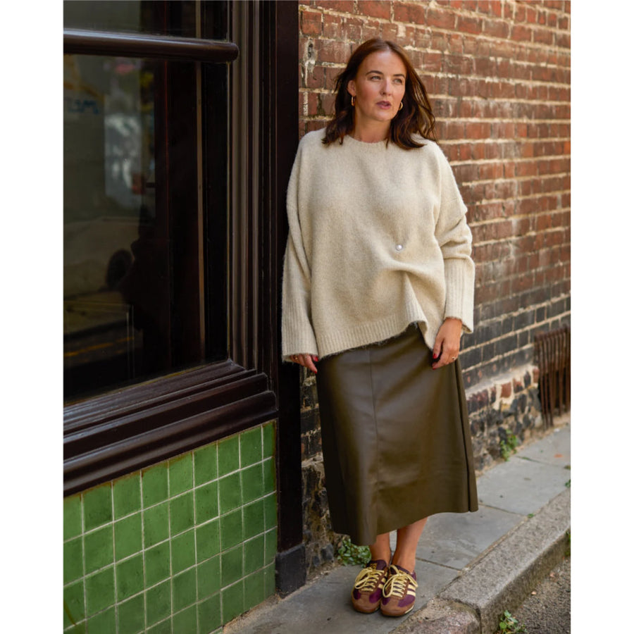 Chalk Myla Skirt Khaki