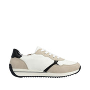 Rieker N1200-80 Off White/Leopard Wide Fit Sneakers