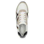 Rieker N1200-80 Off White/Leopard Wide Fit Sneakers