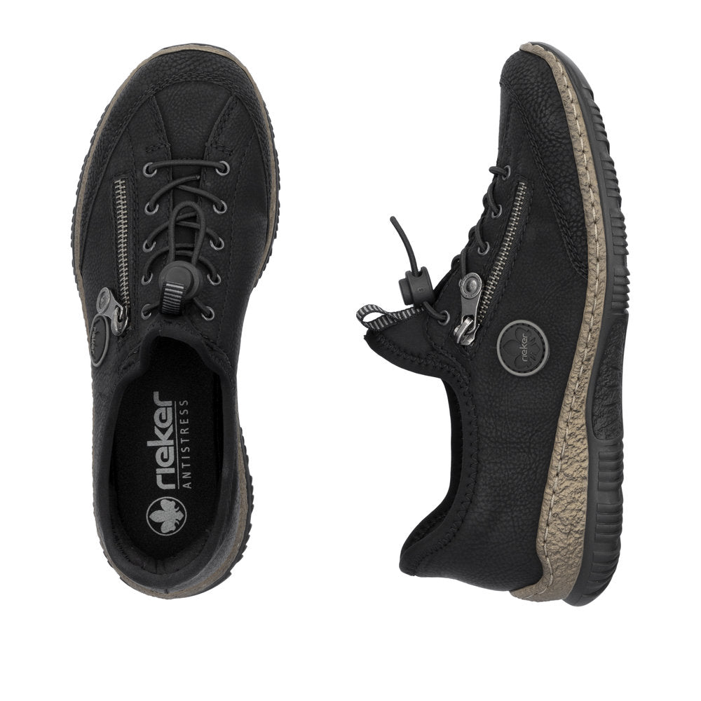 Rieker N3267-01 Womens Black Shoes