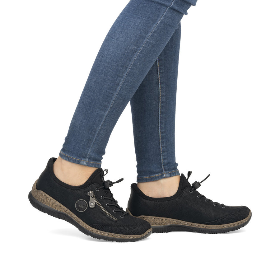 Rieker N3267-01 Womens Black Shoes
