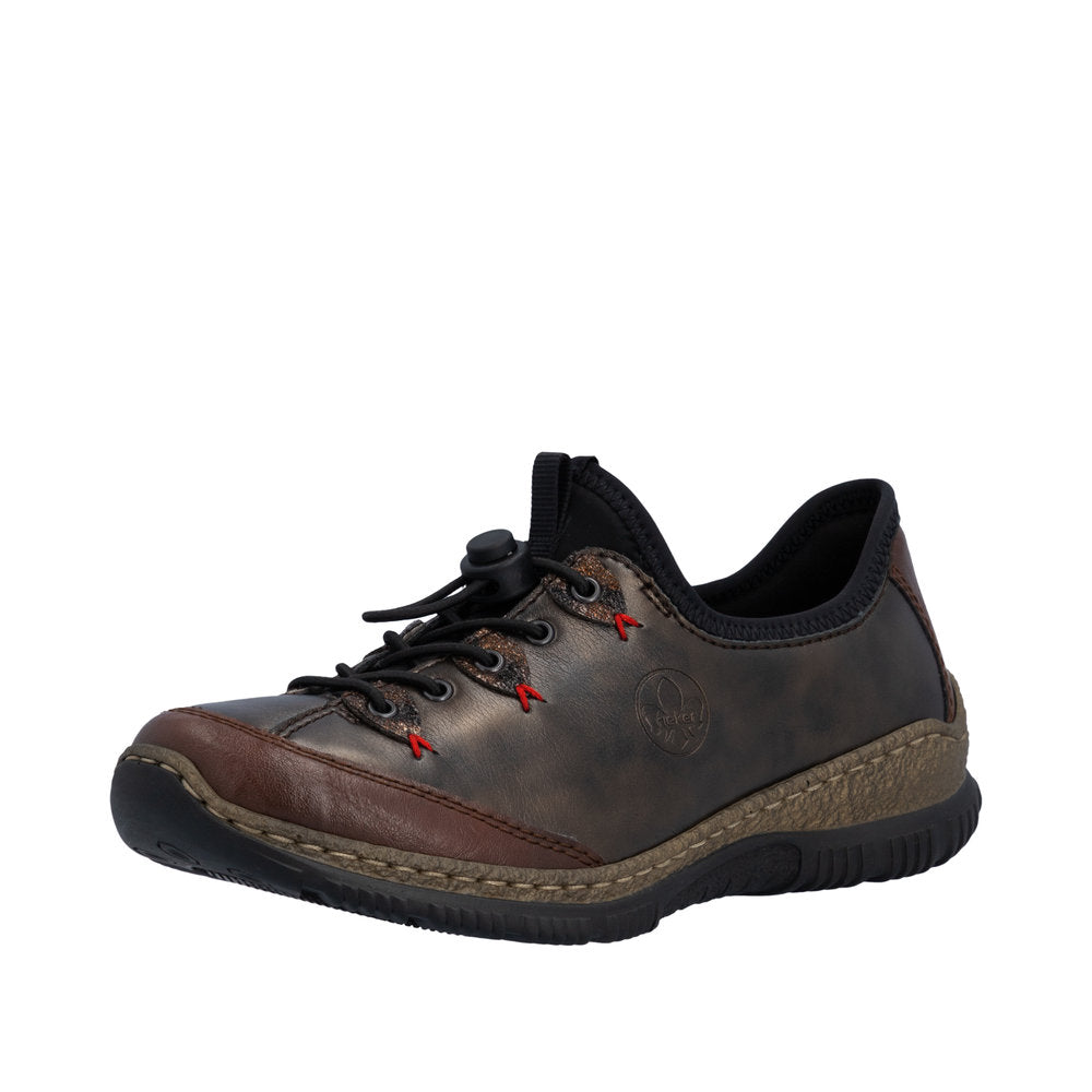 Rieker N3271-25 Chestnut Slip on Shoes