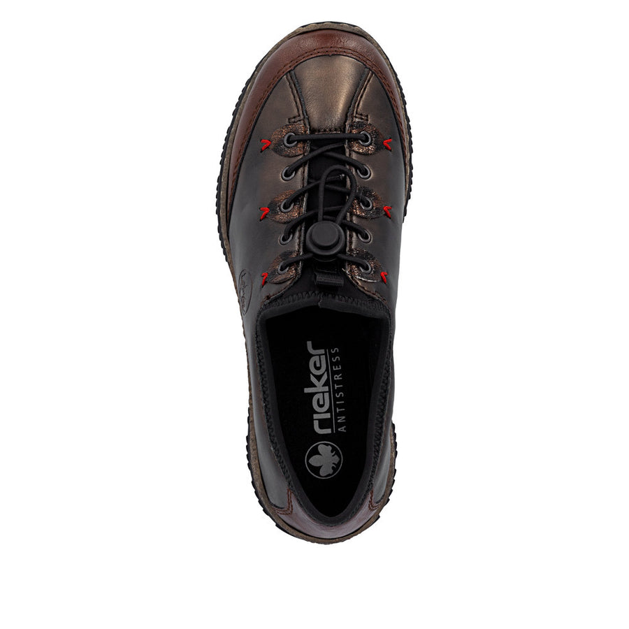 Rieker N3271-25 Chestnut Slip on Shoes