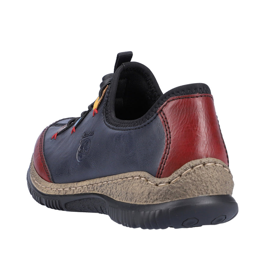 Rieker N3271-35 Blue and Wine Slip on Shoes