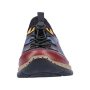 Rieker N3271-35 Blue and Wine Slip on Shoes