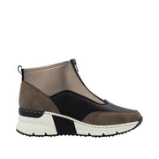 Rieker N6352-25 Wide Fit Wedge Brown Boots