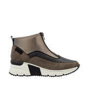 Rieker N6352-25 Wide Fit Wedge Brown Boots