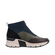 Rieker N6352-91 Wide Fit Wedge Brown Multi Boots