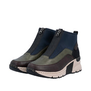 Rieker N6352-91 Wide Fit Wedge Brown Multi Boots