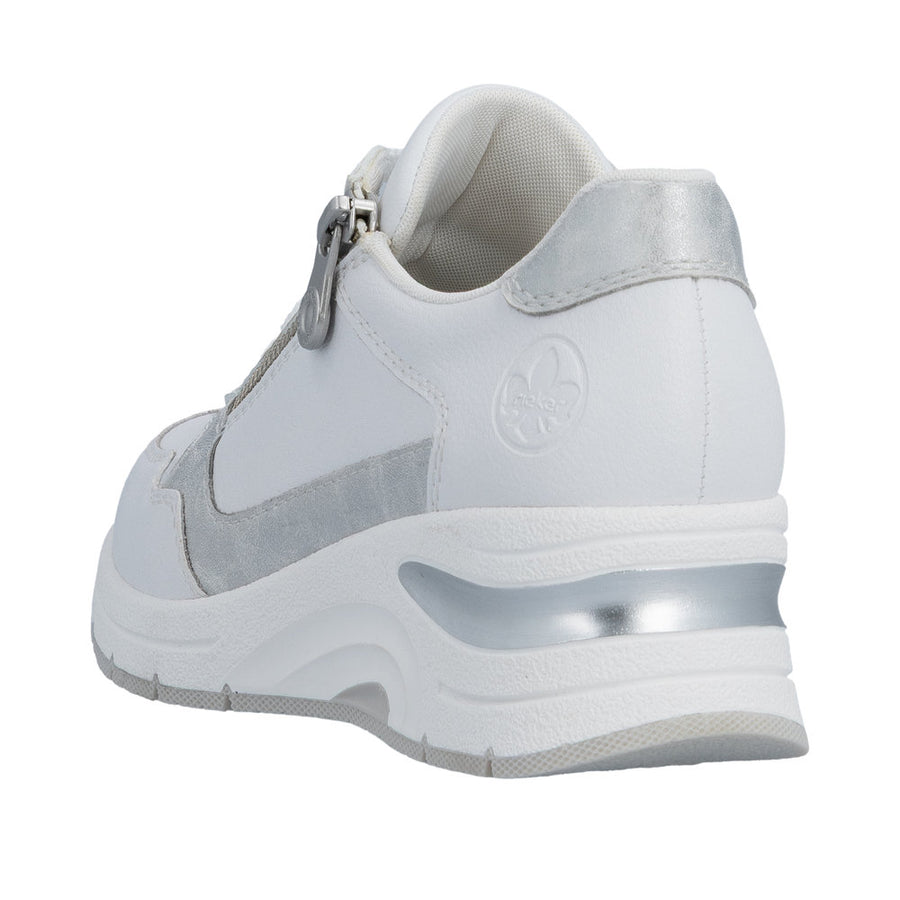Rieker N9301-80 White Wide Fit Sneakers