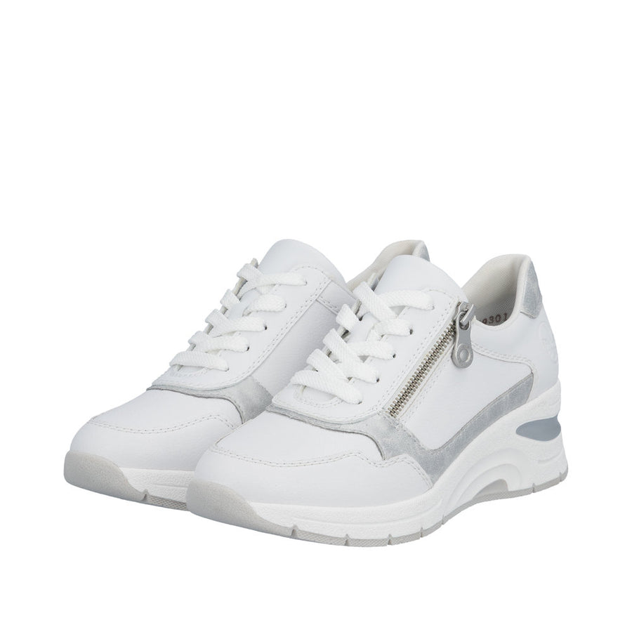 Rieker N9301-80 White Wide Fit Sneakers