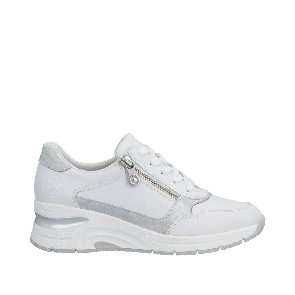 Rieker N9301-80 White Wide Fit Sneakers
