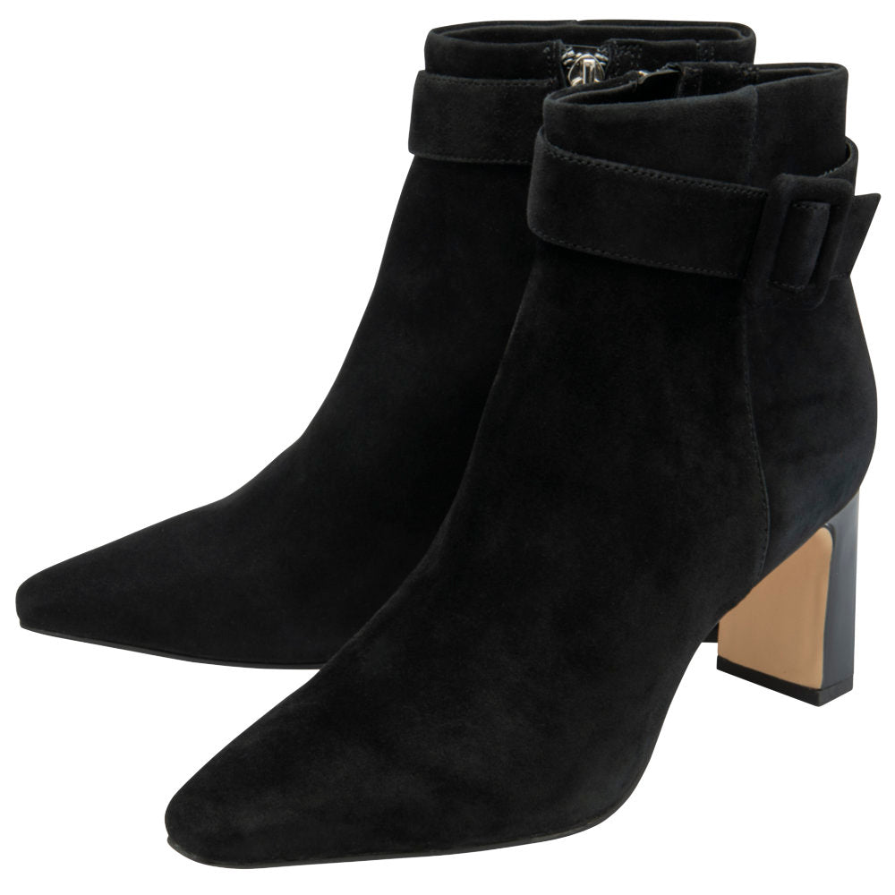Lotus Nadine Black Suede Ankle Boots