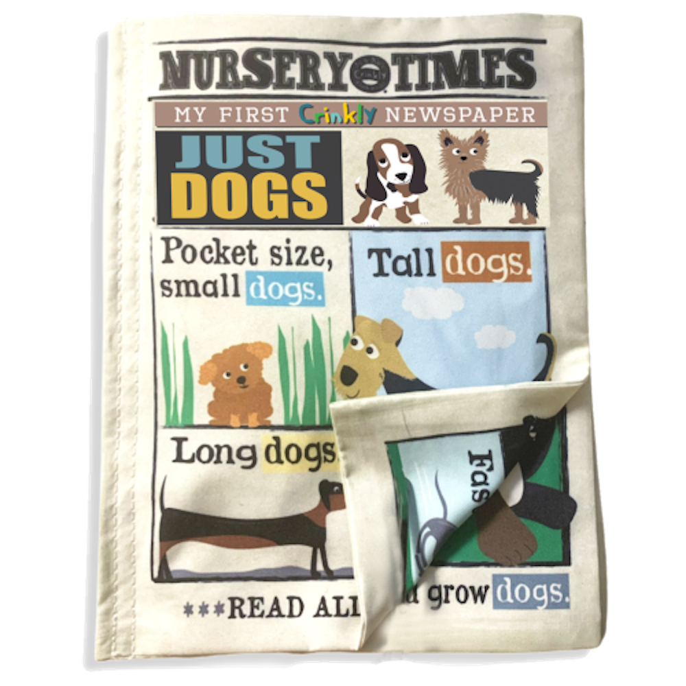 Jo & Nics Crinkly Cloth Books Just Dogs NT19