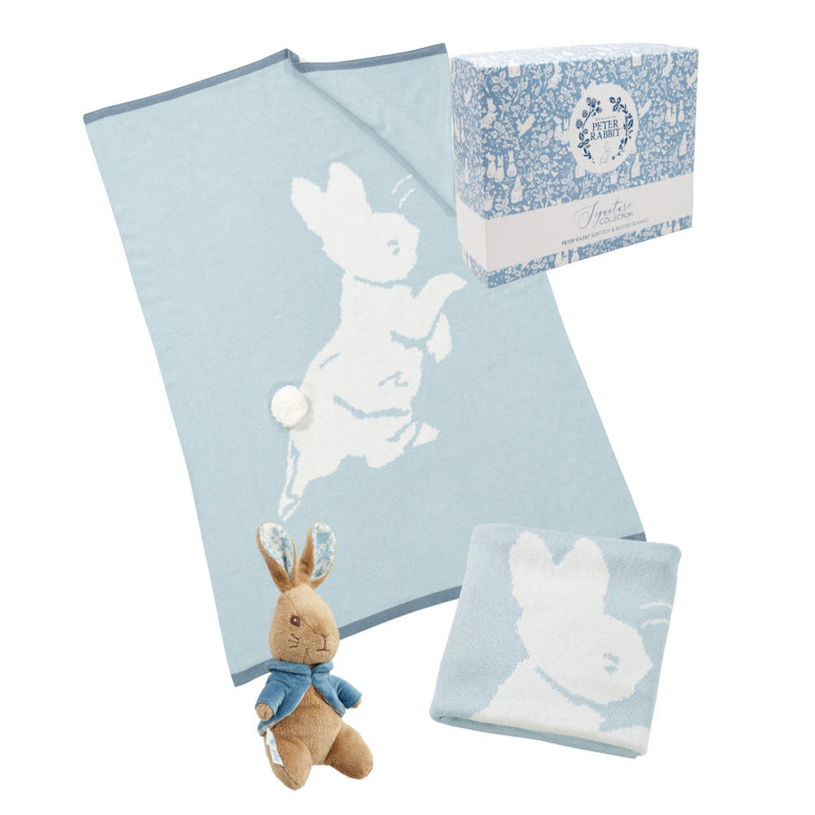 Peter Rabbit Signature Knitted Blanket with Soft Toy PO1842