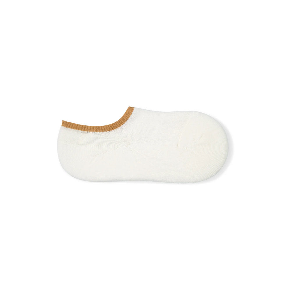 Chalk Padded No Show Sock - Off White/Beige