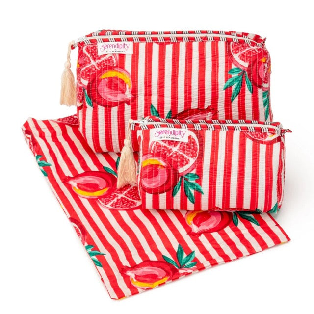 Serendipity By Ellie Beaumont - Cosmetic Cases Pink Pomegranate (2Pc) - SCC8113.1