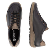 Remonte R1402-08 Wide Fit Waterproof Black/Brown Shoes