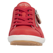 Remonte R1432-34 Red Lace Up/Zip Wide Fit Casual Shoe