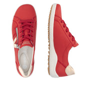 Remonte R1432-34 Red Lace Up/Zip Wide Fit Casual Shoe