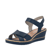Remonte R6252-16 Navy Wedge Adjustable Sandal