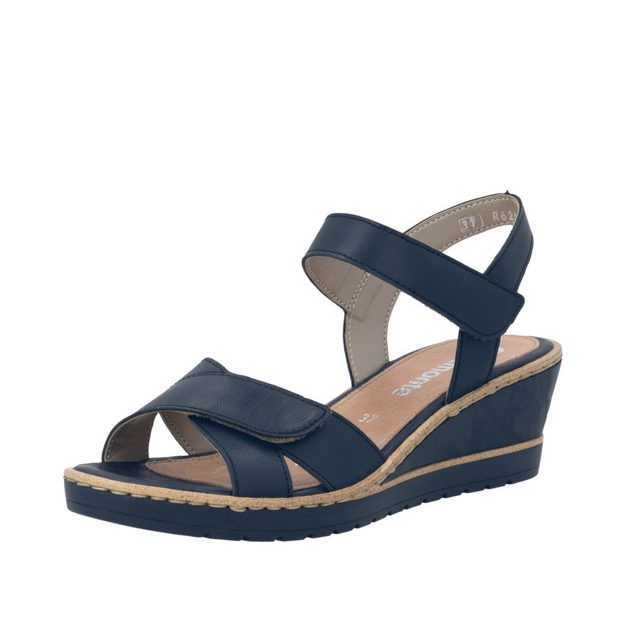 Remonte R6252-16 Navy Wedge Adjustable Sandal
