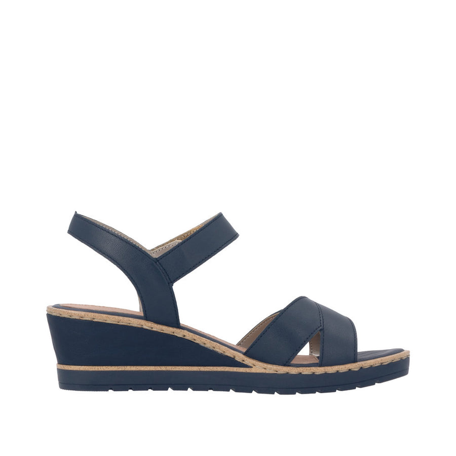 Remonte R6252-16 Navy Wedge Adjustable Sandal