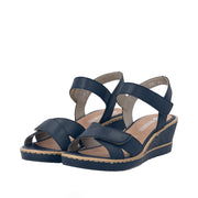 Remonte R6252-16 Navy Wedge Adjustable Sandal