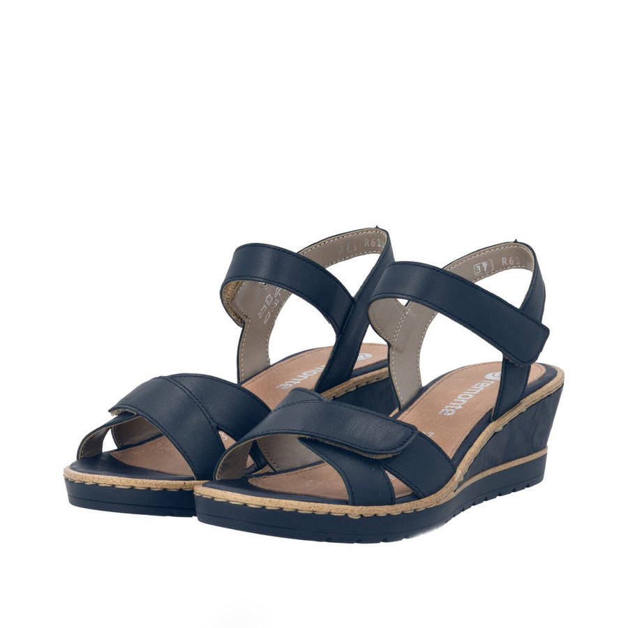 Remonte R6252-16 Navy Wedge Adjustable Sandal